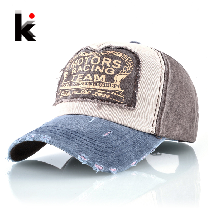 Streetwear Brand With K - Casquette de Baseball en Denim Délavé