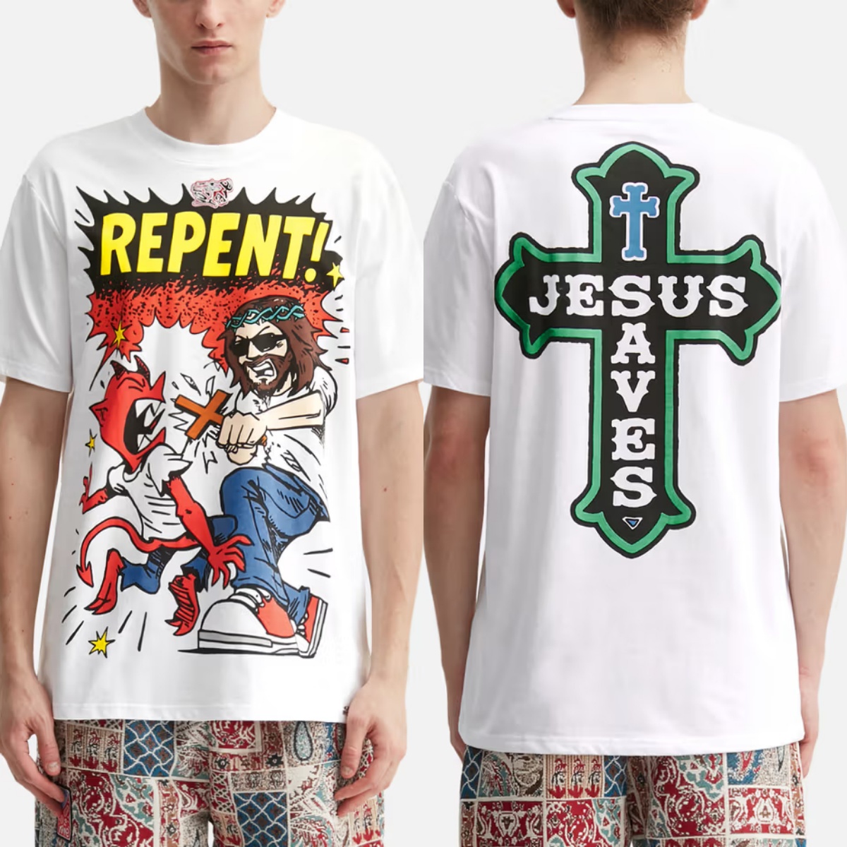 Streetwear Brand Paris - T-shirt en coton avec motif graphique