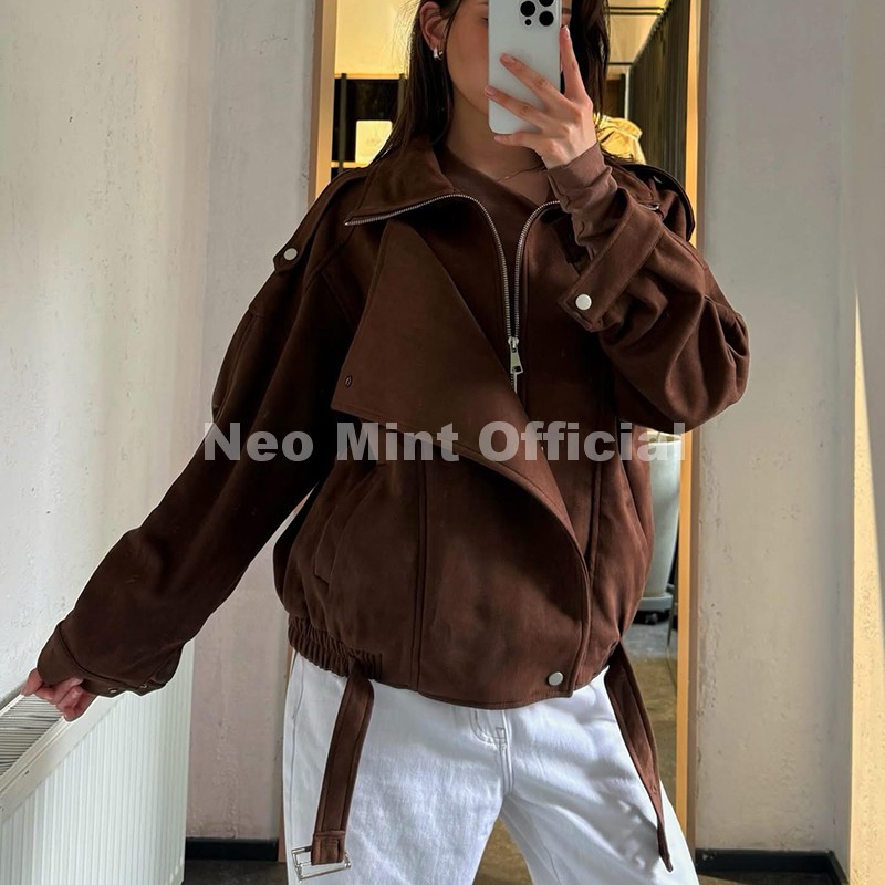 Nouvelle Veste en Daim Marron  - Streetwear Brand Designer avis et prix